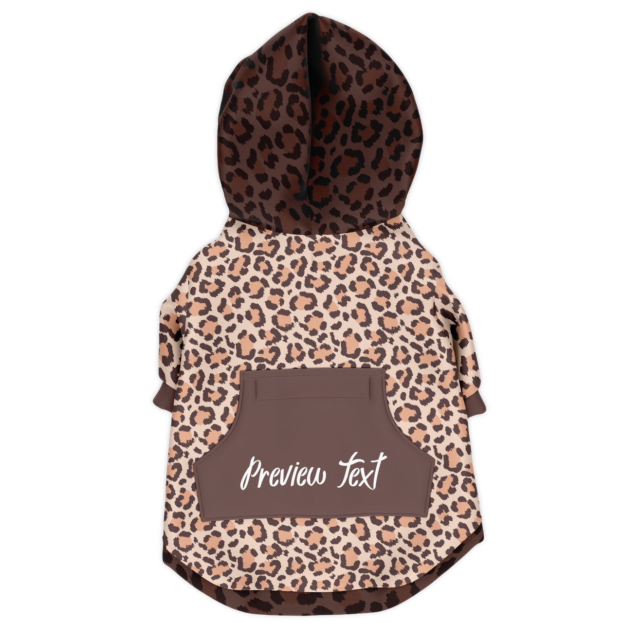 personalized dog hoodie leopard print